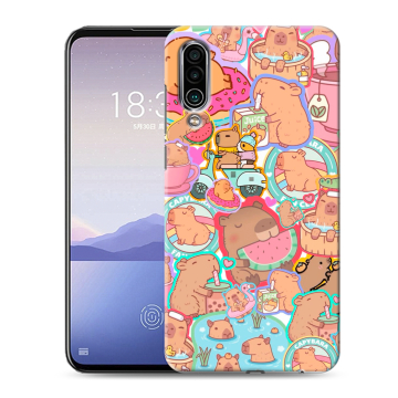 Силиконовый чехол на Meizu 16Xs с принтом капибары