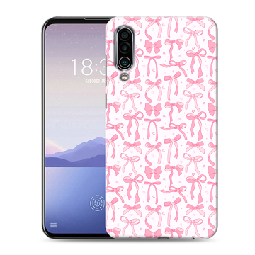Силиконовый чехол на Meizu 16Xs с принтом Розовые бантики