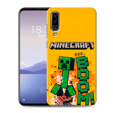 Силиконовый чехол на Meizu 16Xs с принтом Майнкрафт Minecraft