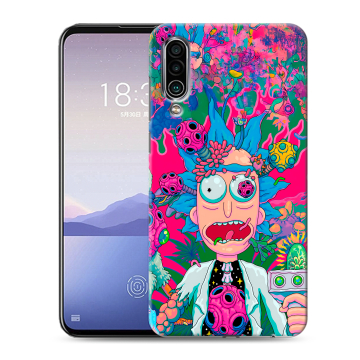 Силиконовый чехол на Meizu 16Xs с принтом Рик и Морти Rick Morty