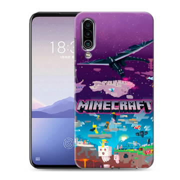 Силиконовый чехол на Meizu 16Xs с принтом Майнкрафт Minecraft
