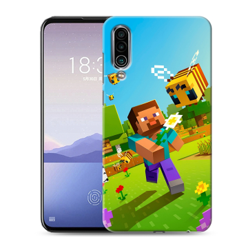 Силиконовый чехол на Meizu 16Xs с принтом Майнкрафт Minecraft
