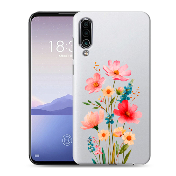 Силиконовый чехол на Meizu 16Xs с принтом Цветы