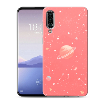 Силиконовый чехол на Meizu 16Xs с принтом Розовый космос