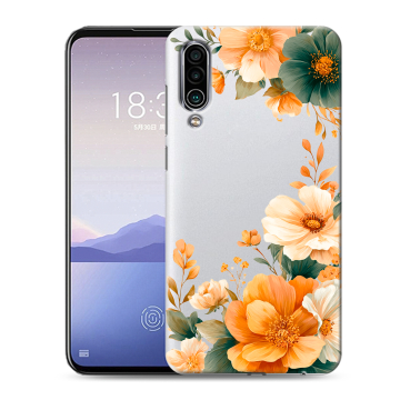 Силиконовый чехол на Meizu 16Xs с принтом Цветы принт