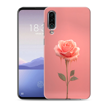 Силиконовый чехол на Meizu 16Xs с принтом Розовая роза