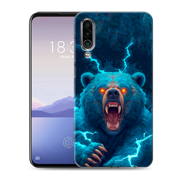 Силиконовый чехол на Meizu 16Xs с принтом Медведь