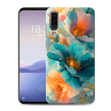 Силиконовый чехол на Meizu 16Xs с принтом Цветы