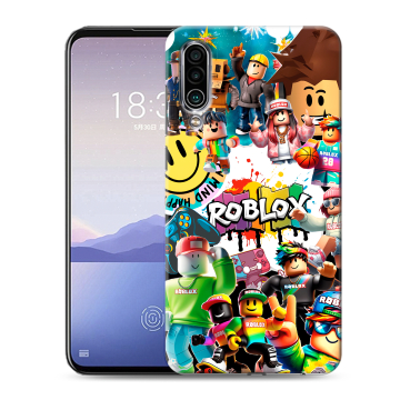 Силиконовый чехол на Meizu 16Xs с принтом Roblox Роблокс