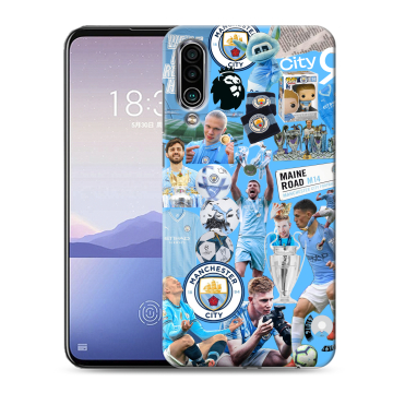 Силиконовый чехол на Meizu 16Xs с принтом Man City Манчестер Сити