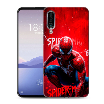 Силиконовый чехол на Meizu 16Xs с принтом Spiderman Человек паук