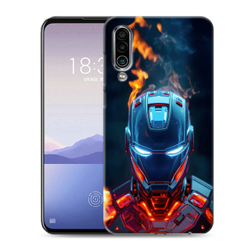 Силиконовый чехол на Meizu 16Xs с принтом IronMan Железный человек