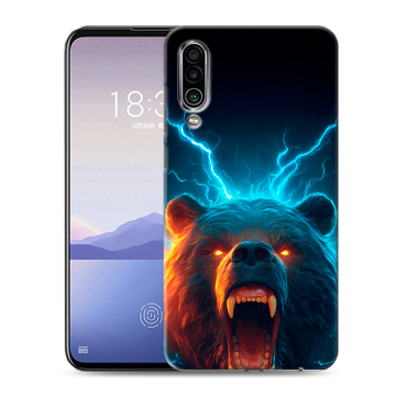 Силиконовый чехол на Meizu 16Xs с принтом Медведь