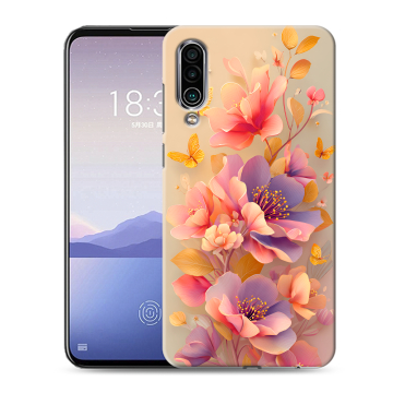 Силиконовый чехол на Meizu 16Xs с принтом Цветы и бабочки