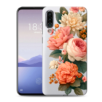 Силиконовый чехол на Meizu 16Xs с принтом цветы