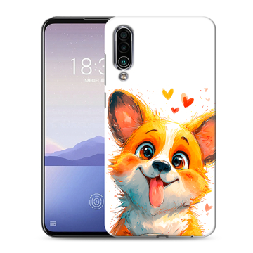 Силиконовый чехол на Meizu 16Xs с принтом корги