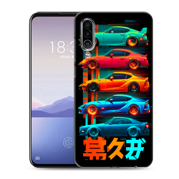 Силиконовый чехол на Meizu 16Xs с принтом машины тачки