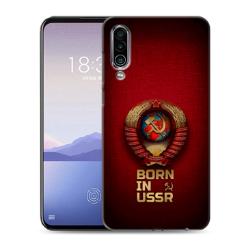 Силиконовый чехол на Meizu 16Xs с принтом Флаг Герб СССР
