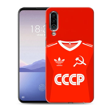 Силиконовый чехол на Meizu 16Xs с принтом Флаг Герб СССР