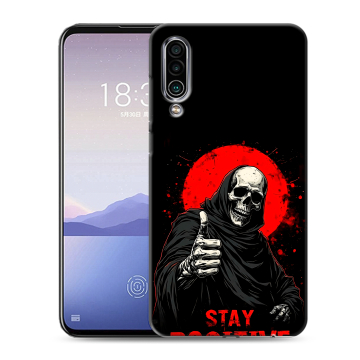 Силиконовый чехол на Meizu 16Xs с принтом смешной скелет