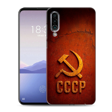 Силиконовый чехол на Meizu 16Xs с принтом Флаг Герб СССР