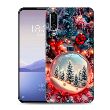 Силиконовый чехол на Meizu 16Xs с принтом Новый год