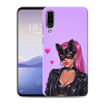 Силиконовый чехол на Meizu 16Xs с принтом женский