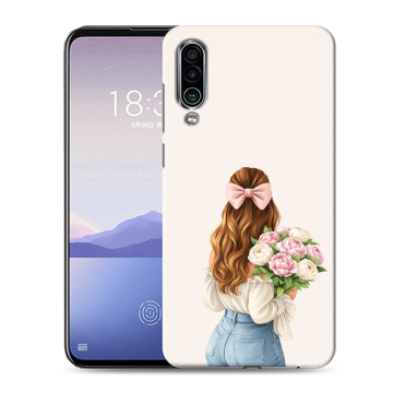 Силиконовый чехол на Meizu 16Xs с принтом женский