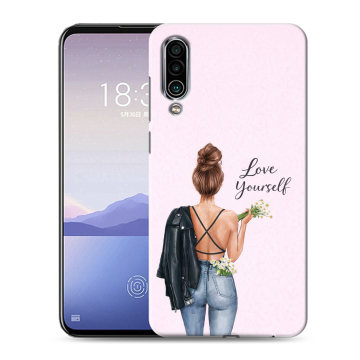 Силиконовый чехол на Meizu 16Xs с принтом женский