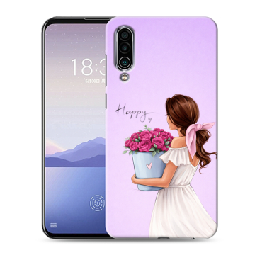 Силиконовый чехол на Meizu 16Xs с принтом женский
