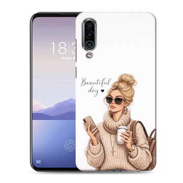 Силиконовый чехол на Meizu 16Xs с принтом женский