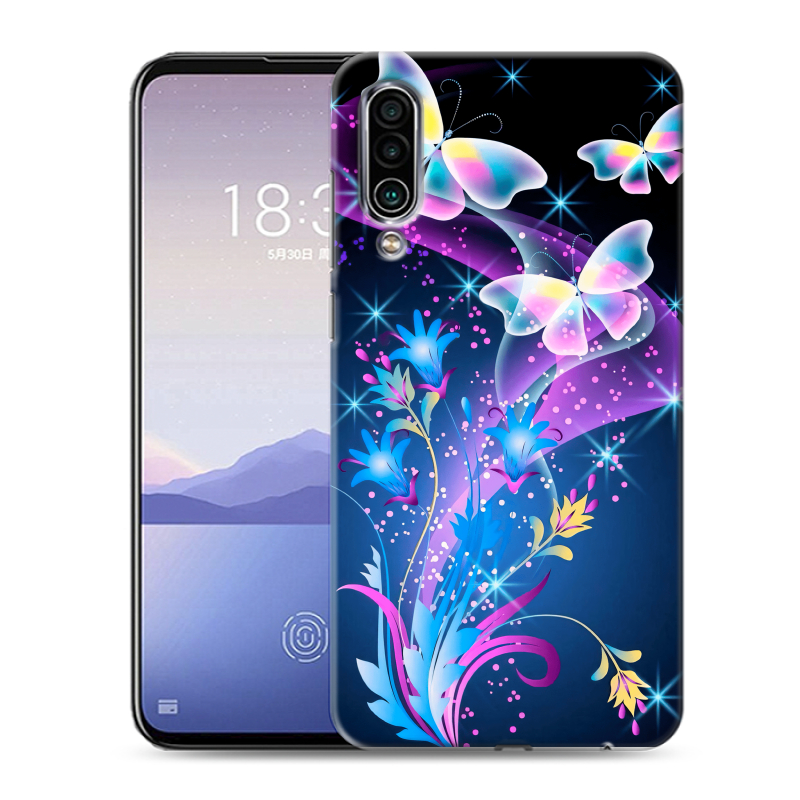 Силиконовый чехол на Meizu 16Xs с принтом Бабочки Силиконовый чехол на Meizu 16Xs с принтом Бабочки