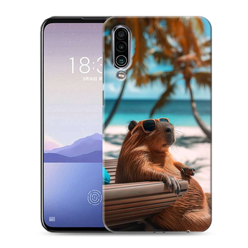 Силиконовый чехол на Meizu 16Xs с принтом Капибара Силиконовый чехол на Meizu 16Xs с принтом Капибара
