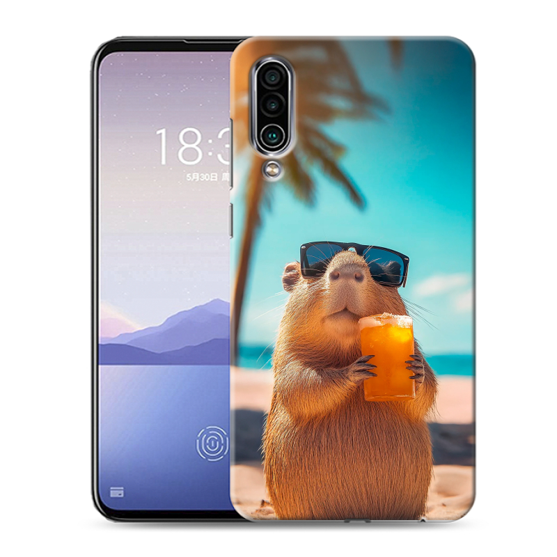 Силиконовый чехол на Meizu 16Xs с принтом Капибара Силиконовый чехол на Meizu 16Xs с принтом Капибара