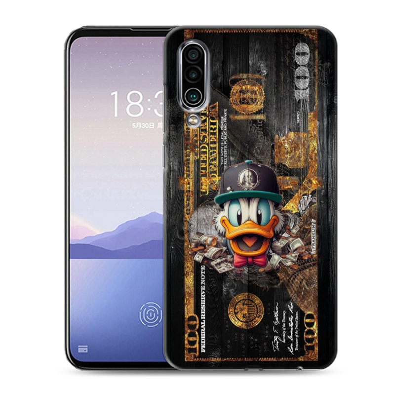 Силиконовый чехол на Meizu 16Xs с принтом Дональд Дак Доллар Силиконовый чехол на Meizu 16Xs с принтом Дональд Дак Доллар