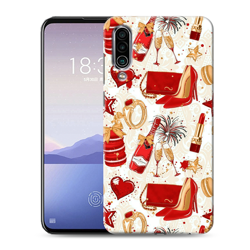 Силиконовый чехол на Meizu 16Xs с принтом Новый год Силиконовый чехол на Meizu 16Xs с принтом Новый год