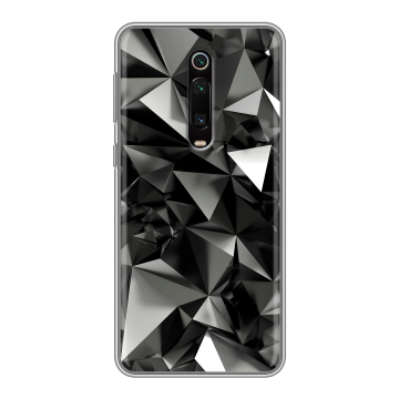 Силиконовый чехол на Xiaomi Mi 9T с принтом Черные кристаллы Силиконовый чехол на Xiaomi Mi 9T с принтом Черные кристаллы
