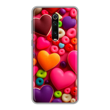 Силиконовый чехол на Xiaomi Mi 9T с принтом Сердечки Силиконовый чехол на Xiaomi Mi 9T с принтом Сердечки