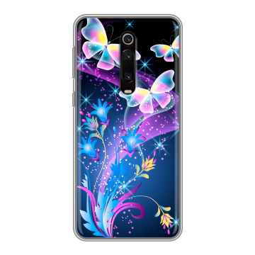Силиконовый чехол на Xiaomi Mi 9T с принтом Бабочки