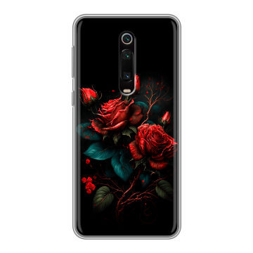 Силиконовый чехол на Xiaomi Mi 9T с принтом Розы красные Силиконовый чехол на Xiaomi Mi 9T с принтом Розы красные