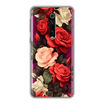 Силиконовый чехол на Xiaomi Mi 9T с принтом Розы