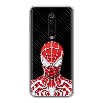 Силиконовый чехол на Xiaomi Mi 9T с принтом человек паук spiderman