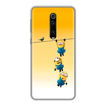 Силиконовый чехол на Xiaomi Mi 9T с принтом Миньоны