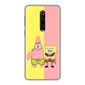 Силиконовый чехол на Xiaomi Mi 9T с принтом Спанч боб Спанчбоб