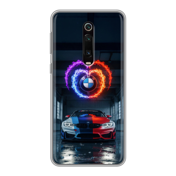 Силиконовый чехол на Xiaomi Mi 9T с принтом BMW БМВ