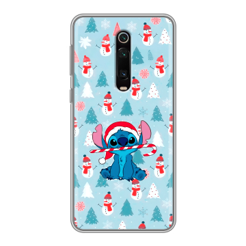 Силиконовый чехол на Xiaomi Mi 9T с принтом Стич Новый год Силиконовый чехол на Xiaomi Mi 9T с принтом Стич Новый год