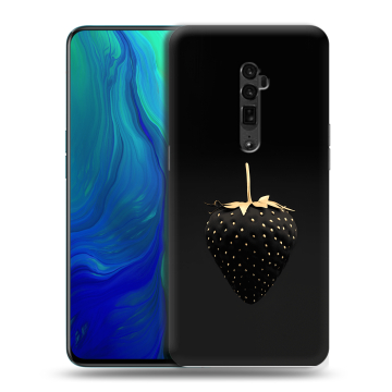 Пластиковый чехол на OPPO Reno 10x Zoom с принтом Черная клубника Пластиковый чехол на OPPO Reno 10x Zoom с принтом Черная клубника