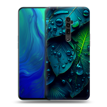 Пластиковый чехол на OPPO Reno 10x Zoom с принтом Листья Пластиковый чехол на OPPO Reno 10x Zoom с принтом Листья