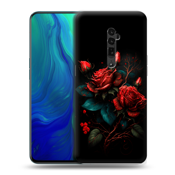 Пластиковый чехол на OPPO Reno 10x Zoom с принтом Розы красные