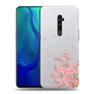 Пластиковый чехол на OPPO Reno 10x Zoom с принтом Ветка сакуры